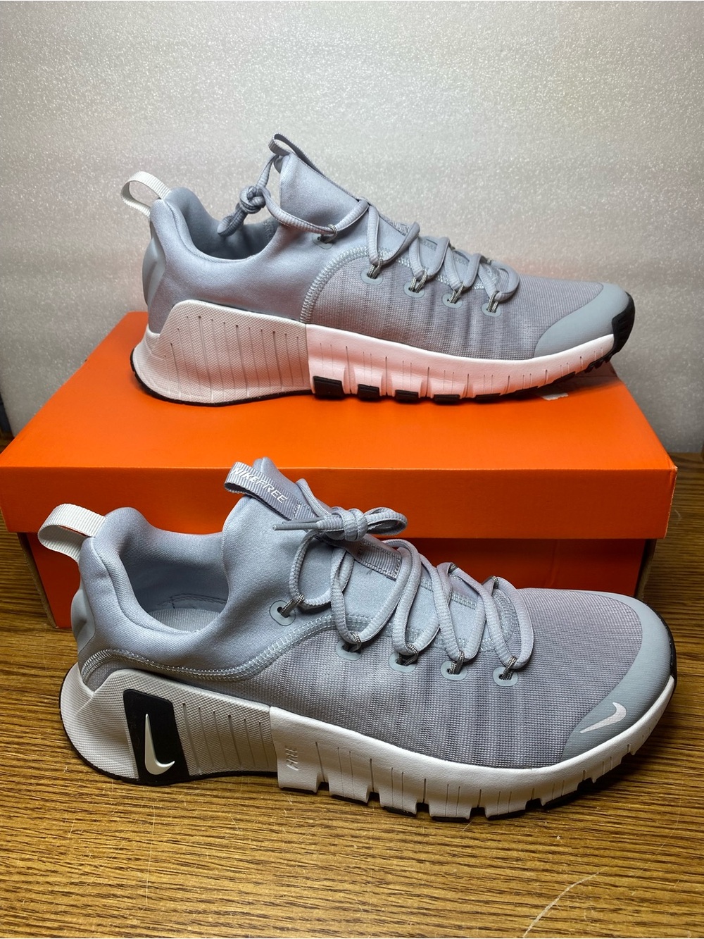 Nike Free Metcon 6 Wolf Gray White Training Sneakers Shoes Mens Size 11.5 New